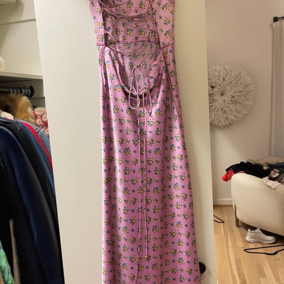 Zara Printed Satin Dress - Picture 7 of 7